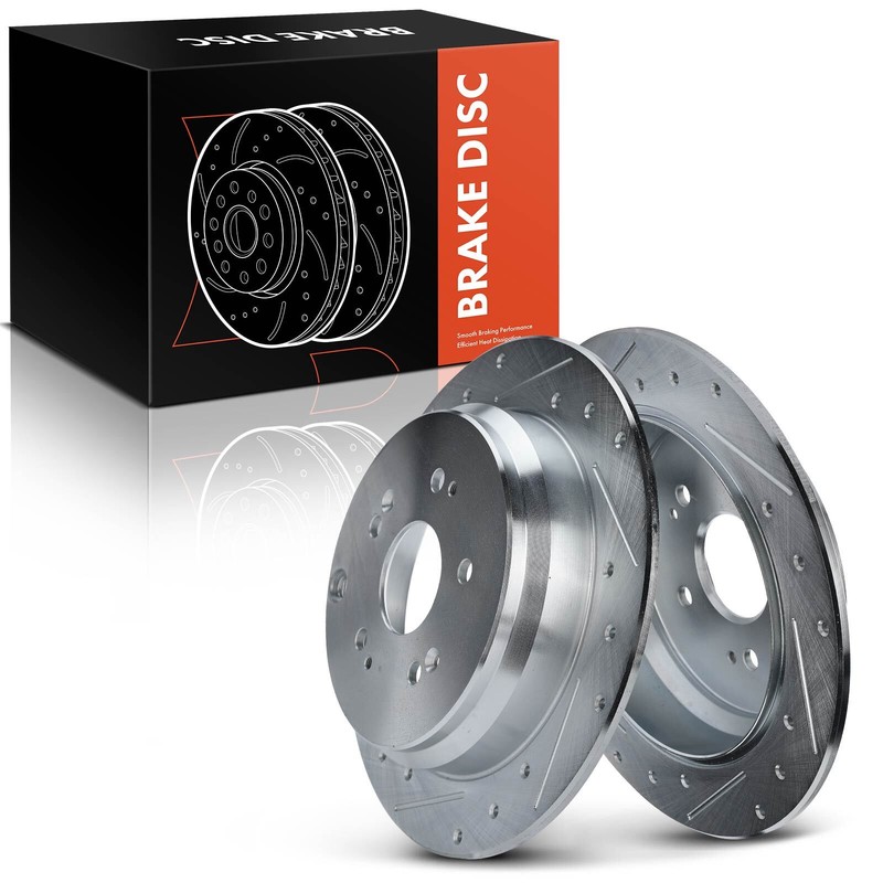 Drilled Rotors for Honda CR-V 2005-2016 Acura RDX 2007-2018 Rear Left & Right
