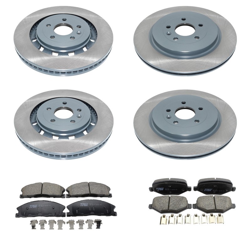 DuraGo Front Rear Disc Brake Rotors TRW Ceramic Pad Kit for Explorer MKS AWD FWD