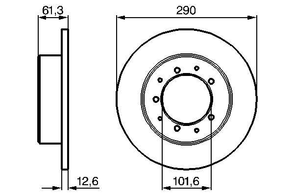 2x Brake Discs Pair Solid fits LAND ROVER DEFENDER L316 4.0 Rear 98 to 00 37L gallery