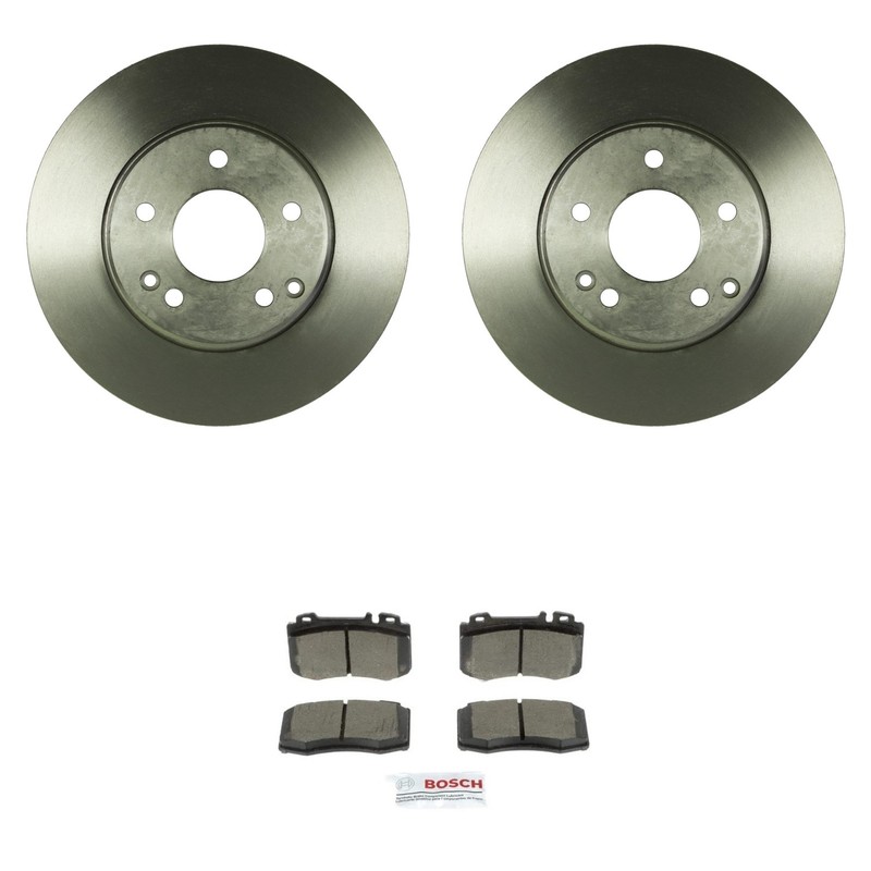 Bosch Front Quietcast Rotors Ceramic Disc Brake Pad Kit For Benz W203 C230 C240