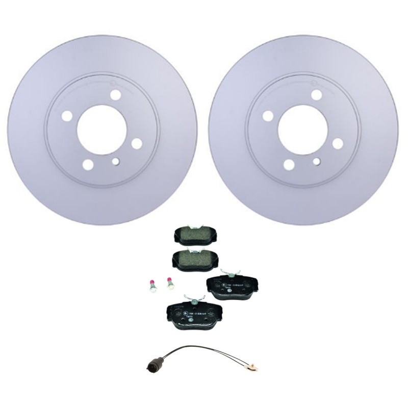 Hella Front Rotors Low-Met Disc Brake Pad Kit For BMW E30 325 325es 325i M20 Fi