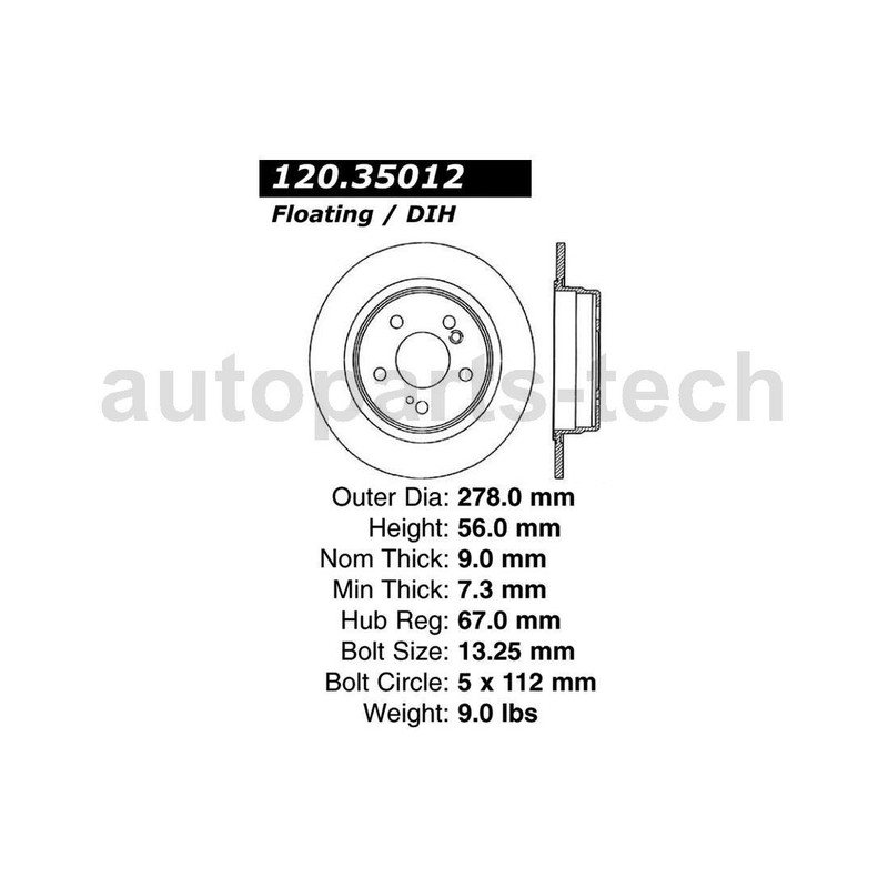 2x C-Tek Rear Disc Brake Rotor For Mercedes-Benz 300CE 1990~1993 gallery