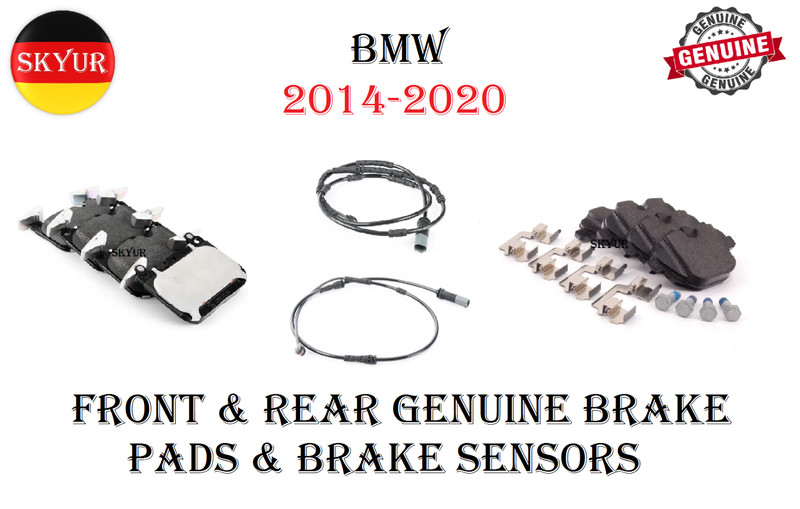 Front & Rear Brake Pads Sets & Brake Sensors For 2014-2020 BMW i8 Genuine Set