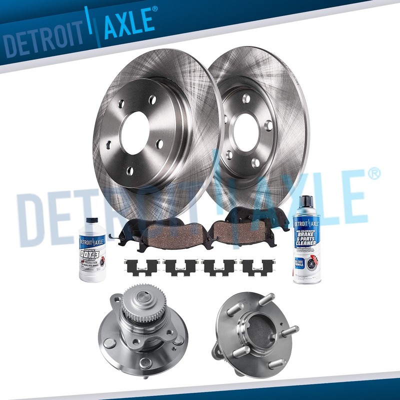 3.3L Rear Rotor Brake Ceramic Pad Wheel Bearing for 2006 – 2008 Hyundai Sonata