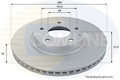 Coated Brake Disc Front Axle To Fit Mazda 3 13->19, CX-3 15->