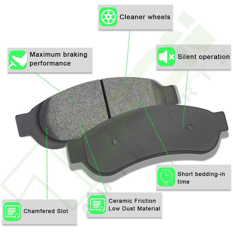 Rear 259 mm Brake Disccs Rotors And Ceramic Pads For 2002 - 2006 Mini Cooper gallery