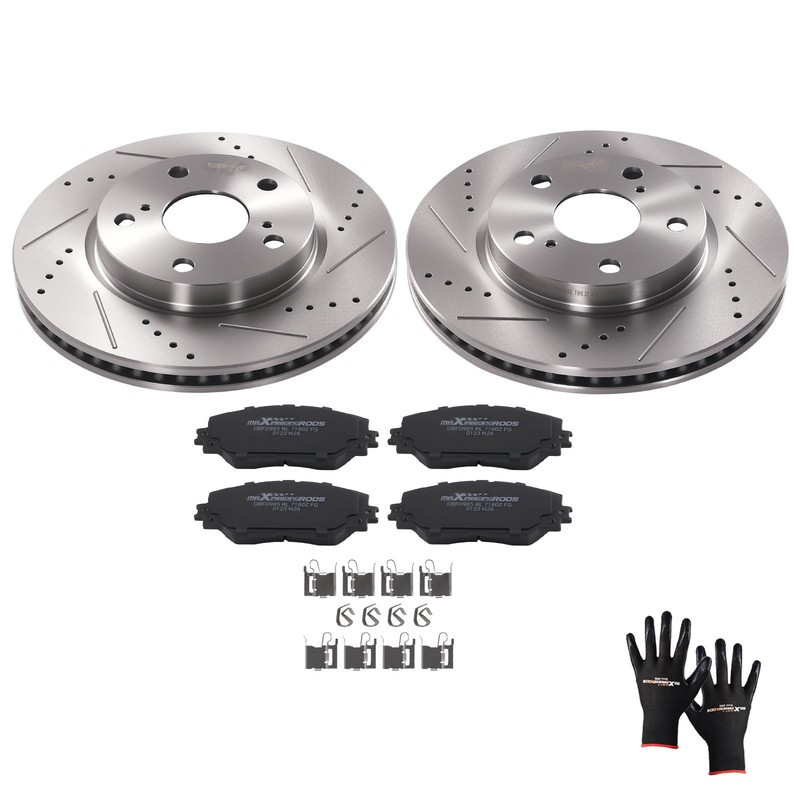 Front Brake Rotors and Pads Set for Lexus HS250h 2010-12 Toyota Prius V 2012-17 gallery