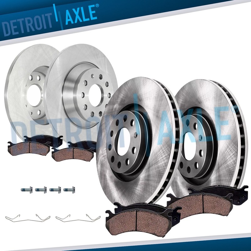 8pc Front Rear Brake Rotors Ceramic Brake Pads for 2016 – 2018 Audi Q3 Quattro