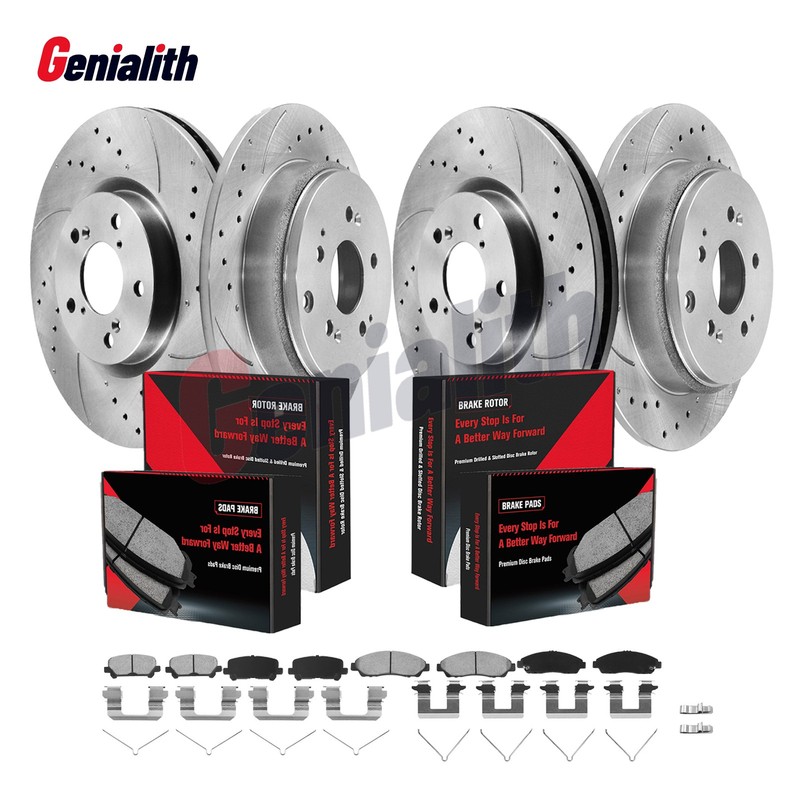 330mm Front & 334mm Rear Disc Rotors Brake Pads for Honda Pilot Acura MDX ZDX
