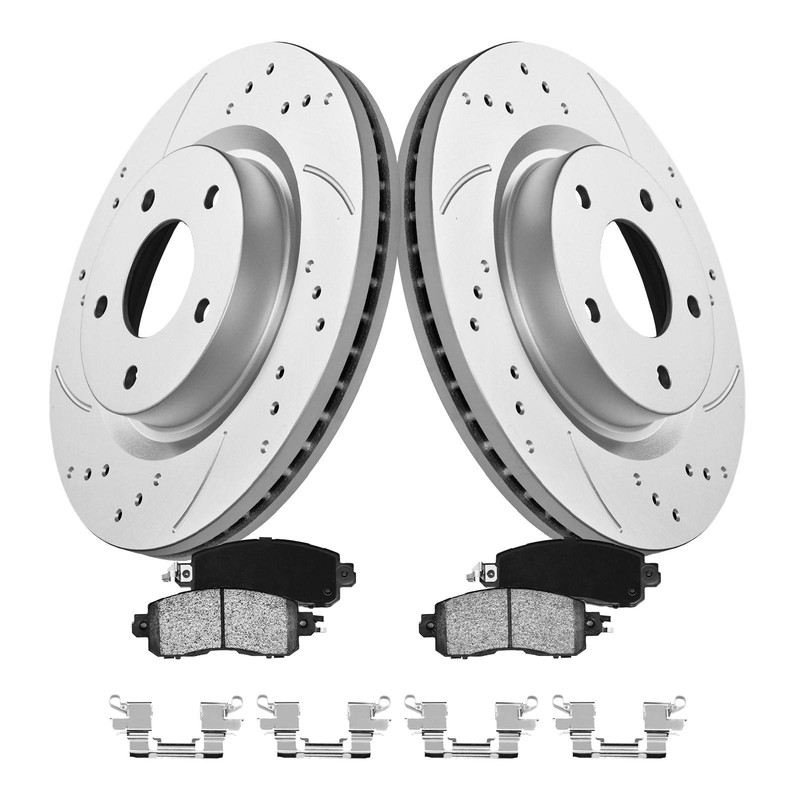 Front & Rear Drilled Rotors Ceramic Brake Pads kit for 2013 - 2023 Nissan Altima gallery