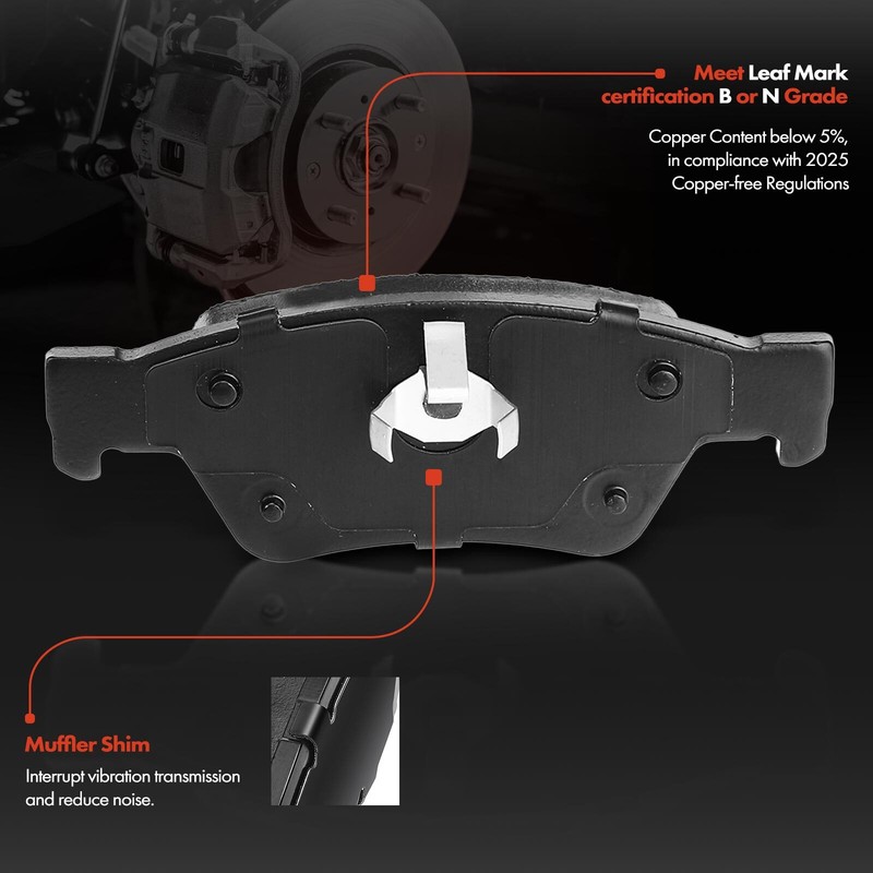 Drilled Rotors & Ceramic Brake Pads for Dodge Durango Jeep Grand Cherokee Rear gallery