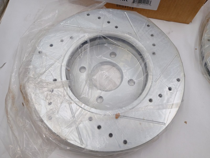 POWERSTOP EVOLUTION PAIR DRILLED & SLOTTED REAR DRIVERS SIDE ROTOR AR8169XL NEW gallery