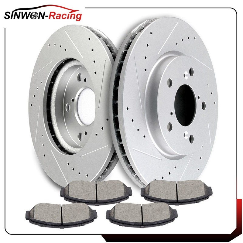 Front brake pads and rotors Drilled Slotted For 2005 – 2009 Honda Odyssey