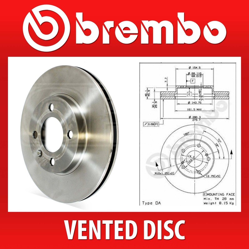 BREMBO Brake Disc Pair – Front Axle – Fits Nissan – 09.5931.10 – OE Equivalent