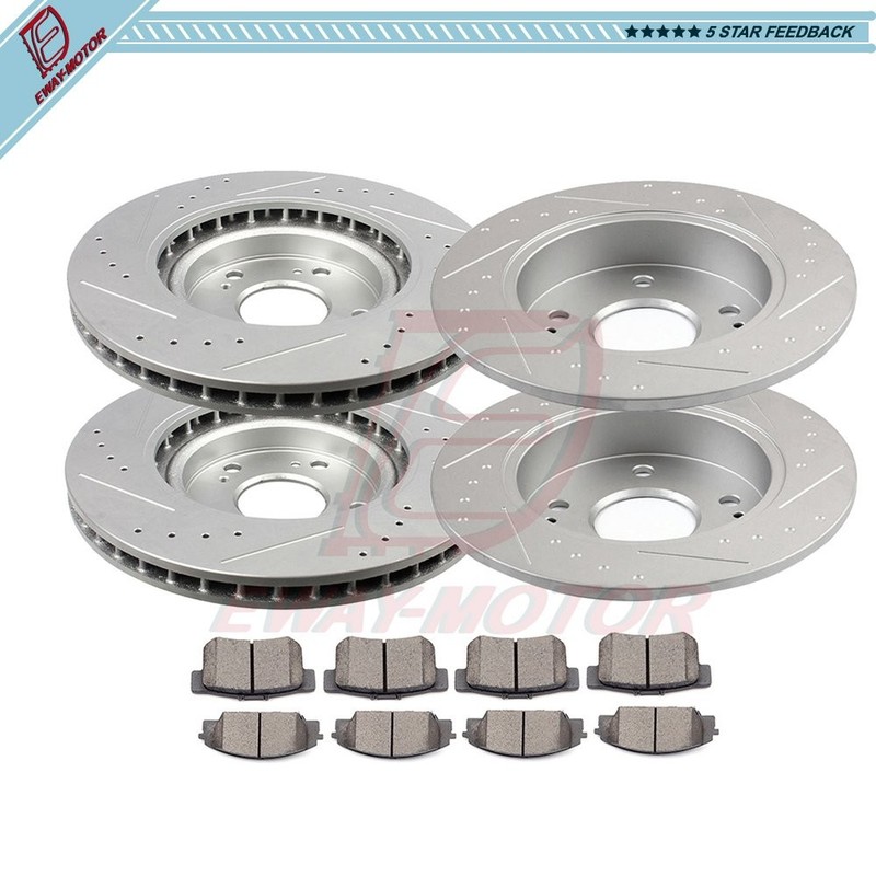 For 2006 2007-2011 Honda Civic Si 2.0L Ceramic Brake Pads And Rotors Front Rear