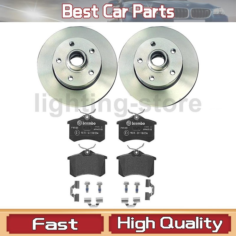 Rear Brake Pads and Disc Rotors Fits 1993 Volkswagen Corrado Passat
