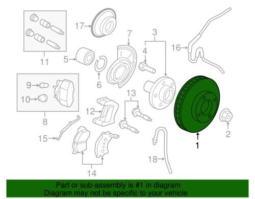 Genuine Ford Escape 2005-2012 Left Right Disc Brake Rotor Assembly 5U2Z-1V125-AB gallery