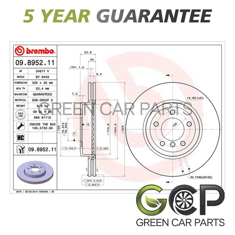Brake Discs Front GCP Fits BMW 3 Series 1999-2007 2.0 2.5 3.0 D + Other Models