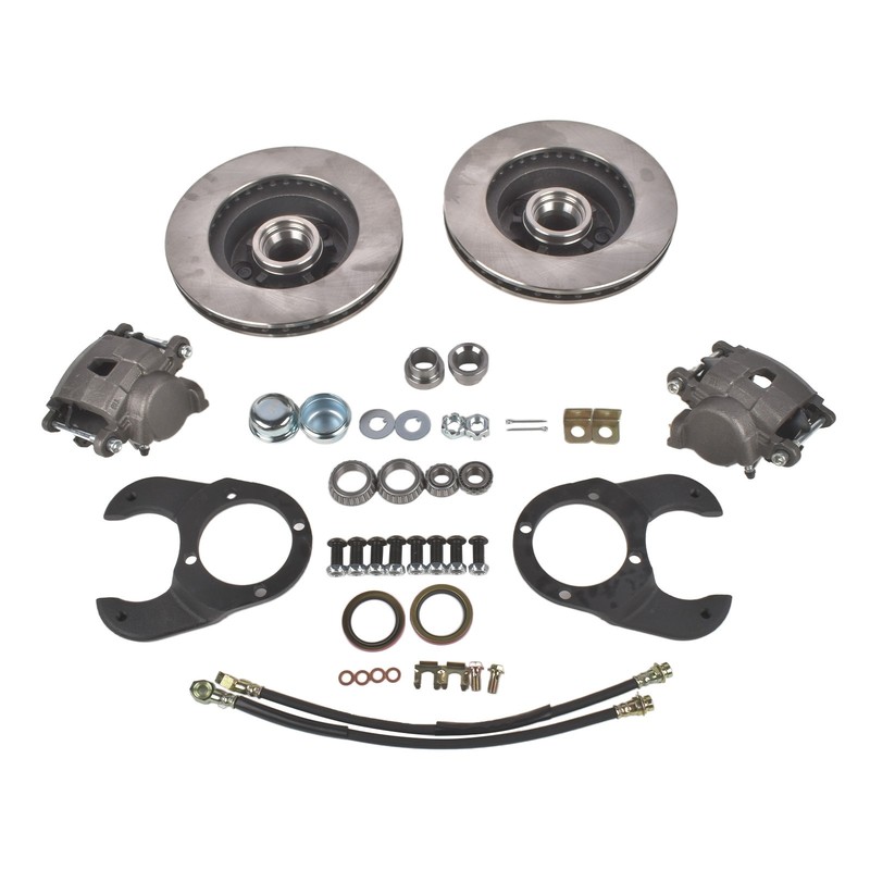 Disc Brake Kit 5 on 4-1/2 Metric Caliper for Ford 1937-1948 Spindle gallery
