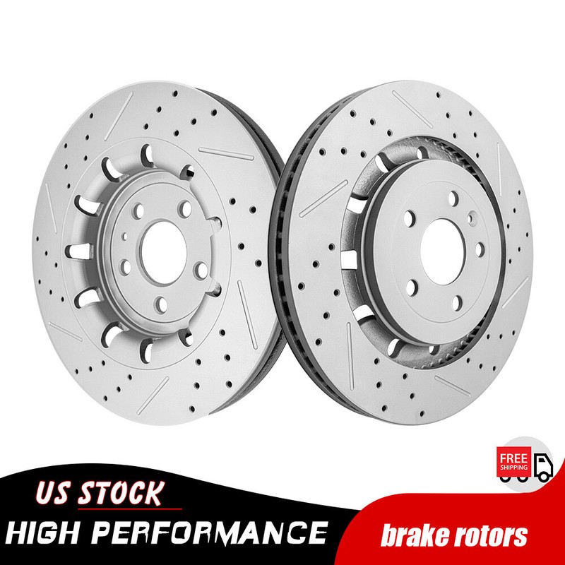 352mm Front Drilled Disc Brake Rotors for Ford Flex Explorer w/Heavy Duty Brakes