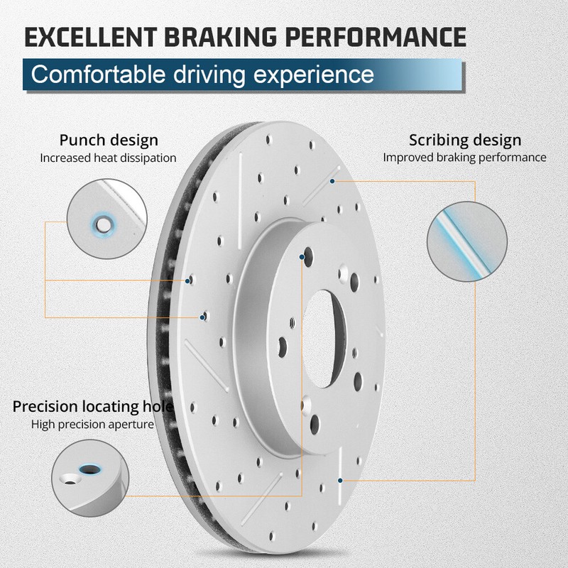 Front Disc Rotors + Ceramic Brake Pads for 2006 - 2010 Ford Explorer Sport Trac gallery