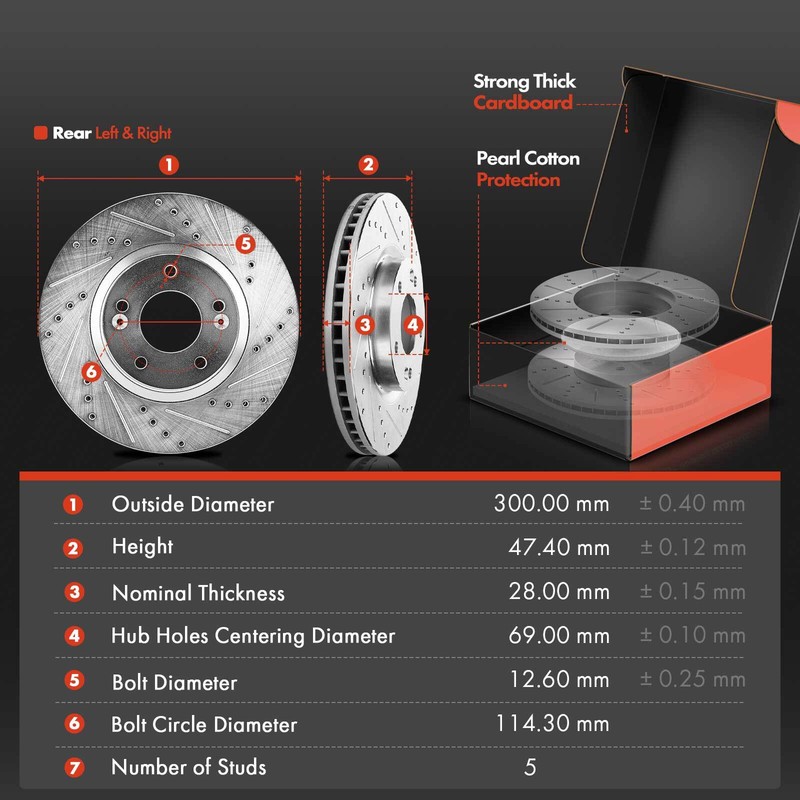 New Front & Rear Drilled Rotors & Brake Pads for Hyundai Sonata Kia Optima 11-15 gallery
