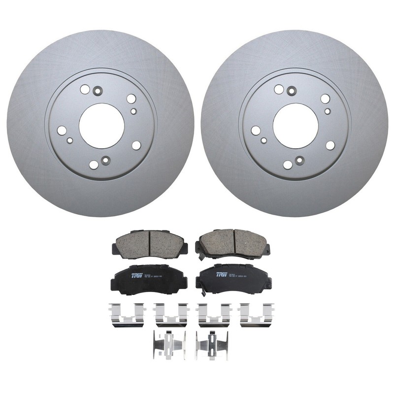 Front Brake Kit 282mm Coated Rotors TRW Pro Ceramic Pads For Honda Accord 3.0 V6 gallery