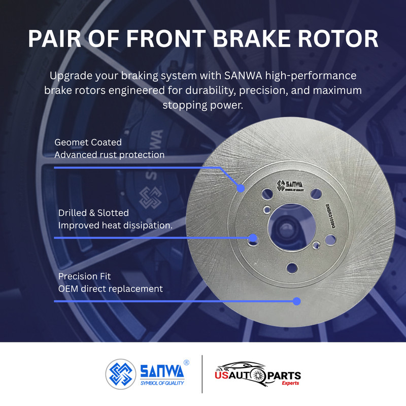 PAIR OF FRONT BRAKE ROTOR VENTED & GEOMET COATED 277mm FOR SUBARU BRZ 91-16 2.0L gallery