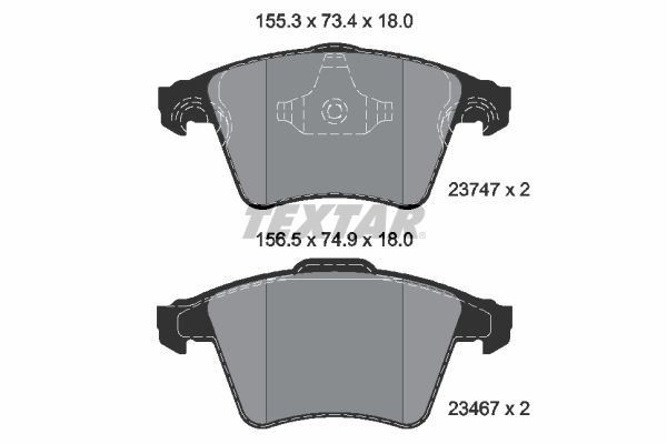 Textar Front Discs & Brake Pads Service Kit Fits VW California Transporter gallery