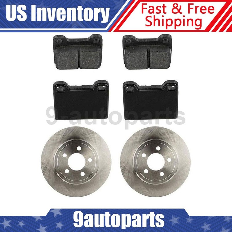 Front Disc Brake Rotors + Brake Pads for 1967 1968 1969 BMW 1600