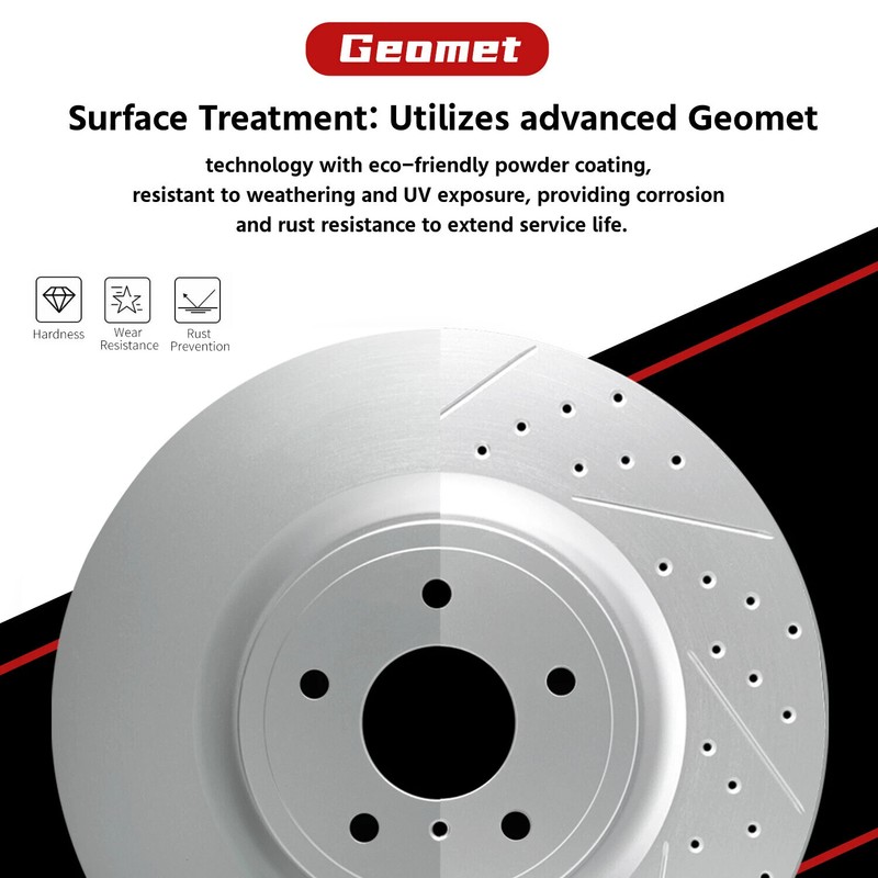 For 2011-2018 Dodge Durango Grand Cherokee Front Rear Drilled Rotors Brakes Pads gallery