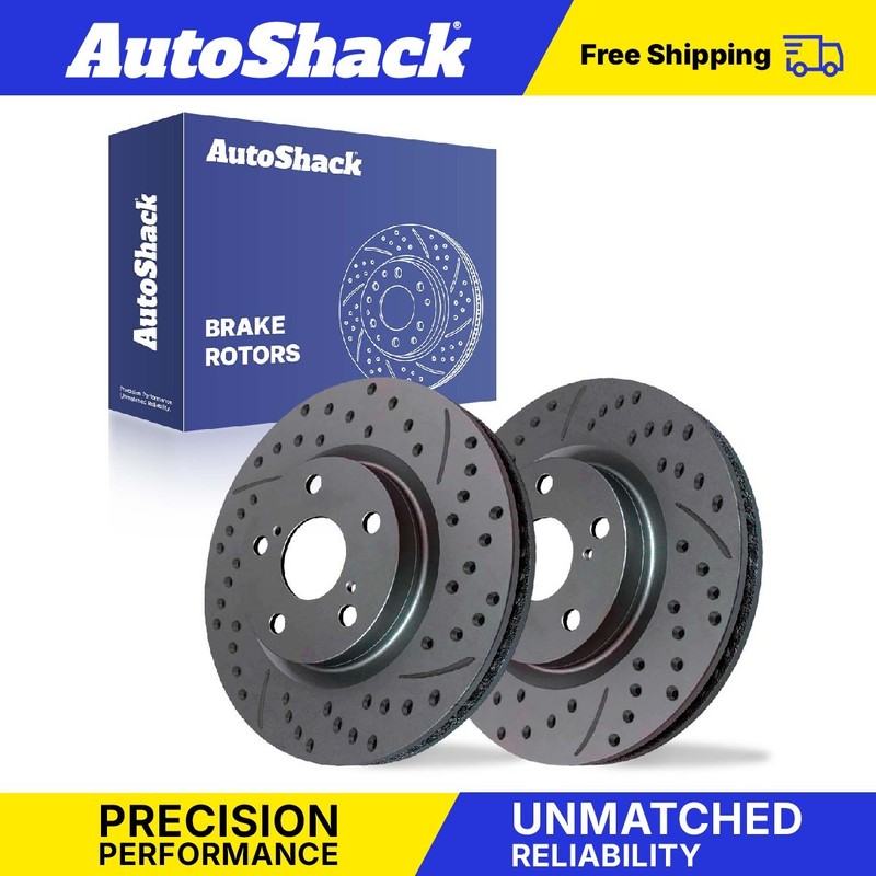 Front Drilled Slotted Brake Rotors Pair for Toyota Camry RAV4 Lexus ES350