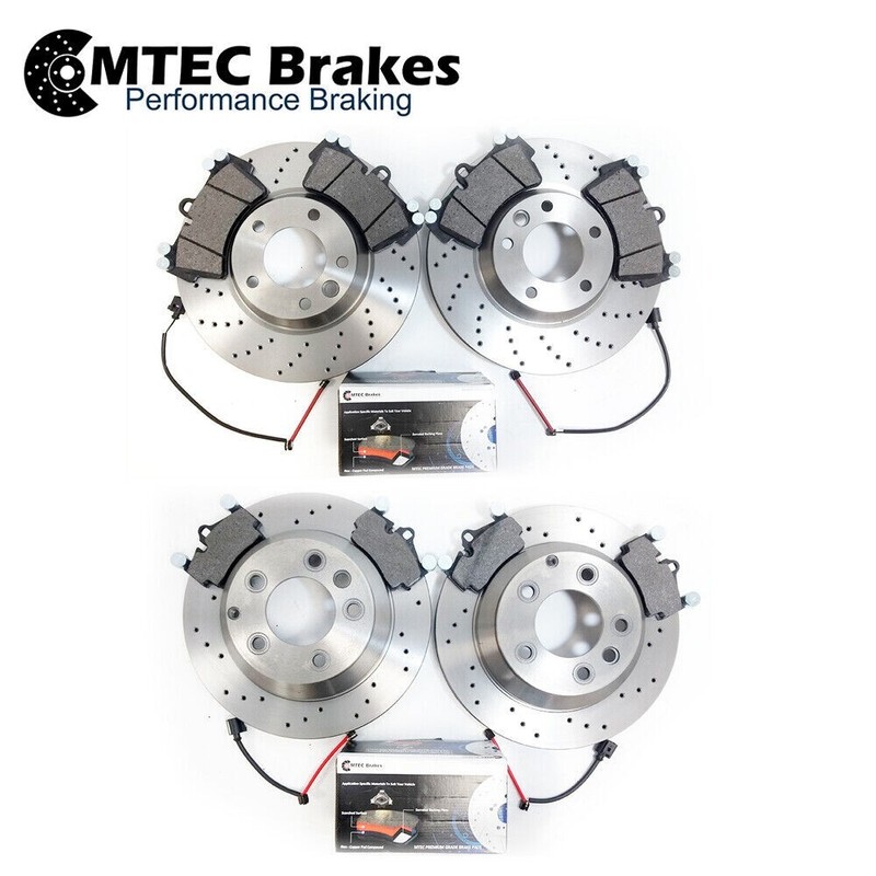 Audi Q7 3.0 3.6 4.2 6.0 Quattro 06-16 Front Brake Discs e Post. Mtec Pads