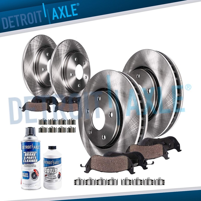 330mm Front 328mm Rear Rotors Brake Pads for Dodge Grand Caravan Journey Routan