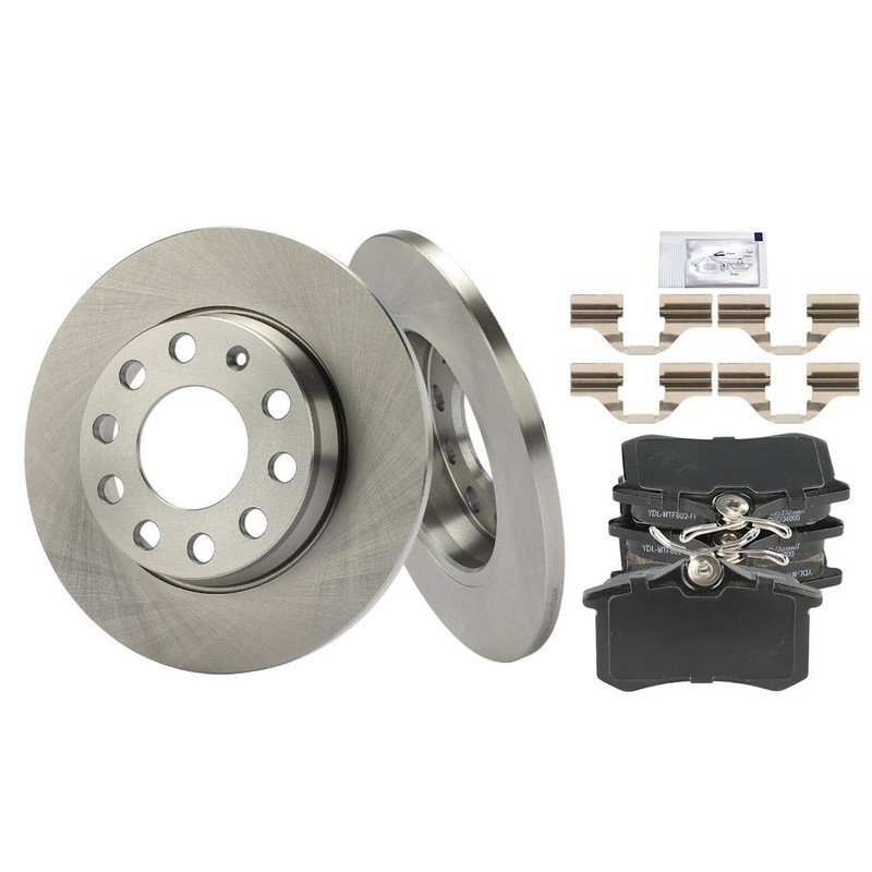 Brake Disc and Pad Kits 2-Wheel Set Rear for Audi A4 Quattro 2002-2005