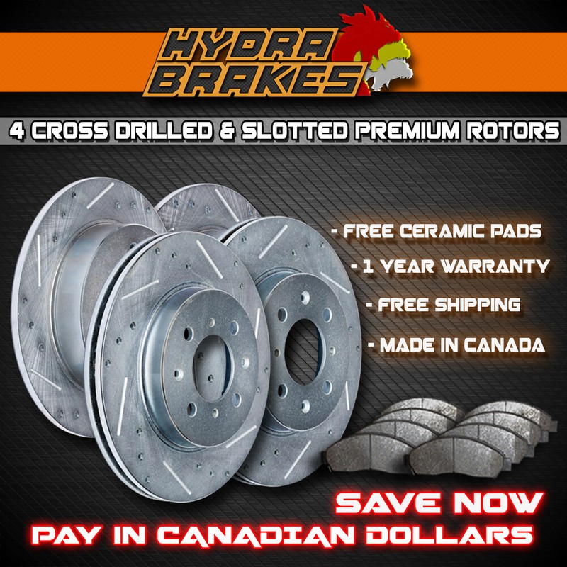 FITS 2003 2004 FORD F150 4WD Drill Slot Brake Rotors CERAMIC SLV