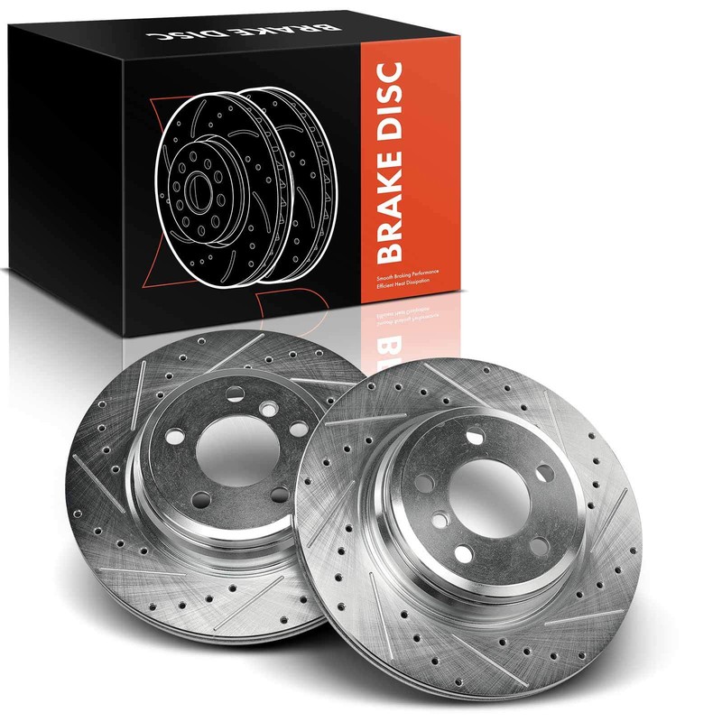 2Pcs Rear 330mm Drilled Brake Rotors for BMW 328i 330i 335i 340i 428i 430i 440i