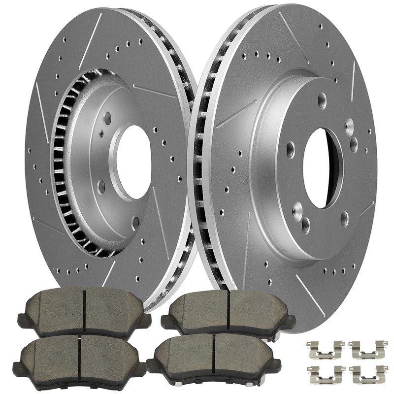 Drill Slot Rotor Brake Ceramic Pad For Kia Forte 2014, 2017, 2018 – Exc SX Front