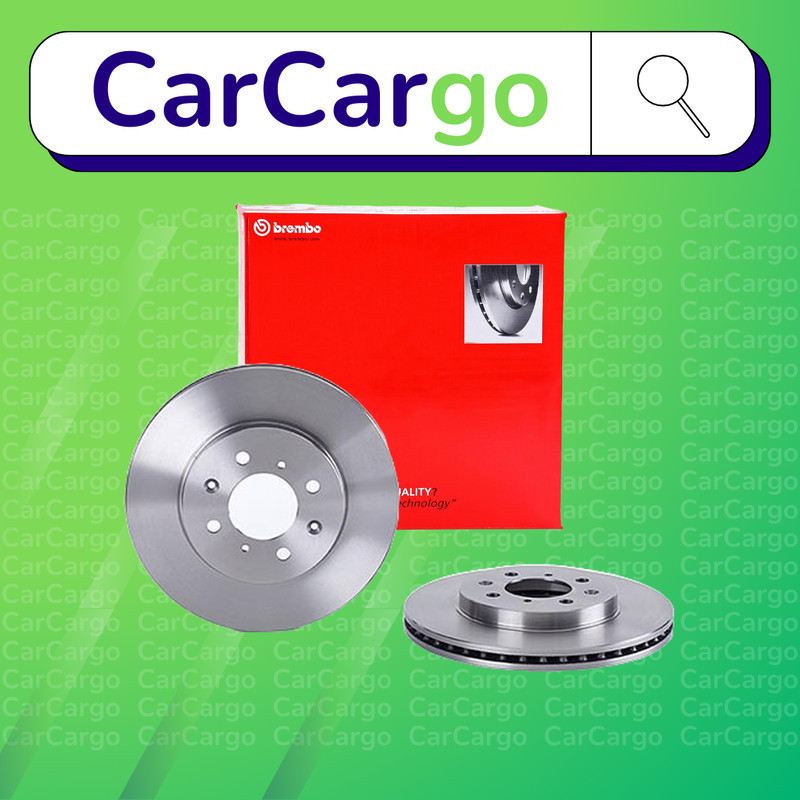 Brembo Vented Front Brake Discs Pair For Honda Jazz 1.4 2006-2008 258 mm