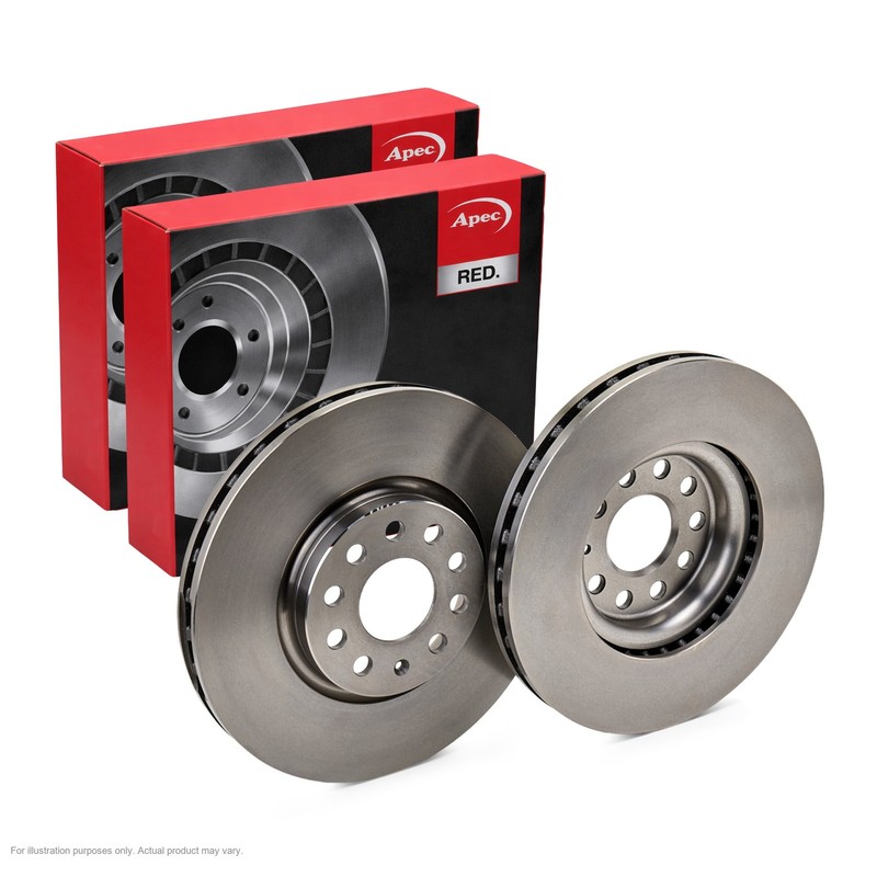 2X APEC Front Brake Discs for SEAT TARRACO 2018-24 314mm Vented DSK2951