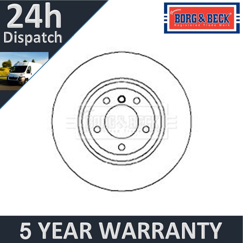Fits BMW 3 Series 1999-2007 3.0 D 1x Brake Disc Front Borg & Beck