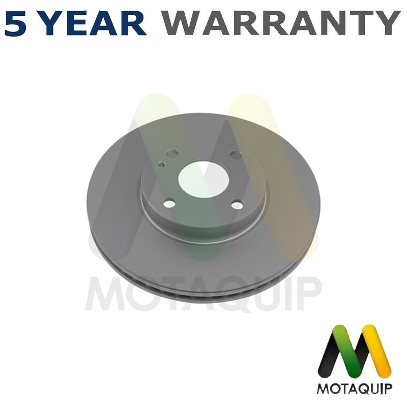 Motaquip Front 1x Brake Disc Fits Mazda 2 2014- 1.5 D DA7R3351 D09T33251