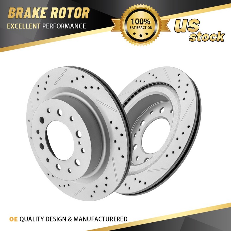 335mm Rear Drilled Disc Brake Rotors for Toyota Sequoia Tundra Lexus LX600 2023