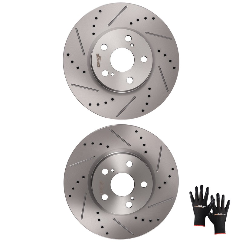 Front Dirver & Passenger Side Brake Rotors for Pontiac Vibe 2009-2010 S31505