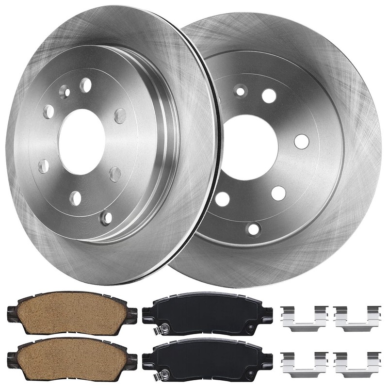 Rear Disc Brake Rotors + Ceramic Brake Pads for GMC Acadia Saturn Outlook gallery