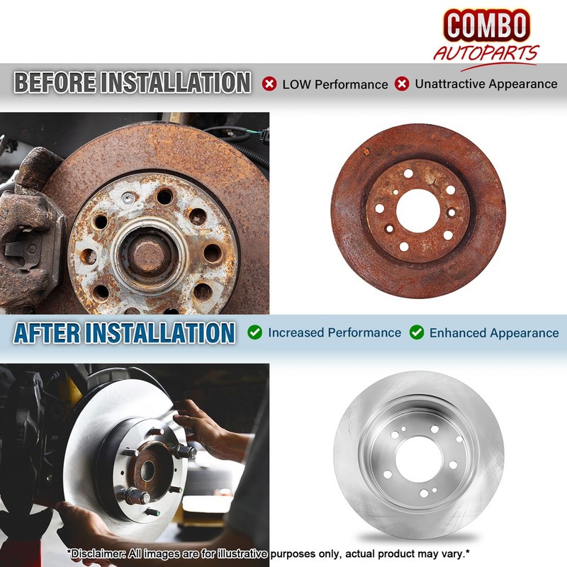 Front Front Left Front Right Brake Rotors Brake Pads Fits 2007-2015 Audi Q7 gallery