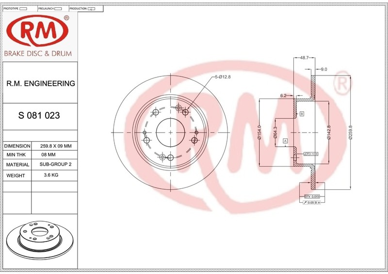 Rear Brake Rotor/Disc Fit For HONDA Accord / Acura TSX gallery