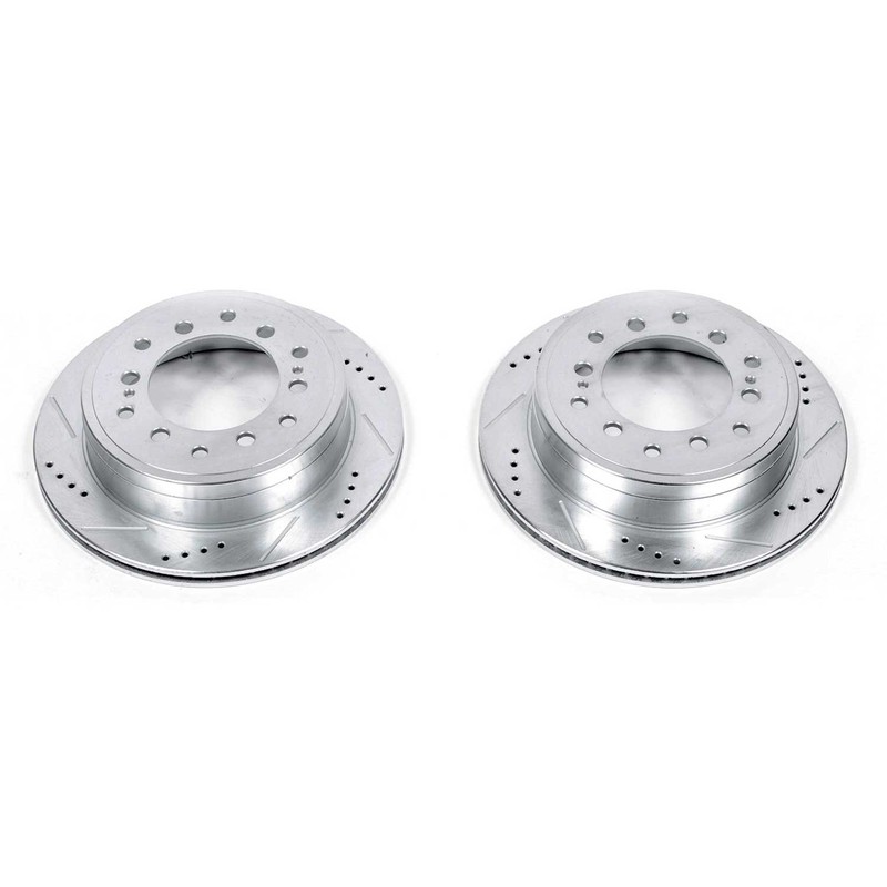 Power Stop for 10-19 Lexus GX460 Rear Evolution Drilled & Slotted Rotors – Pair