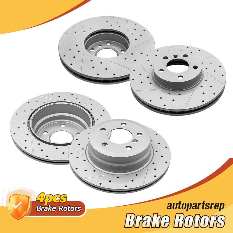 Front & Rear Brake Rotors for 2014-2018 BMW X5 xDrive35d 2011-2019 X6 xDrive35i
