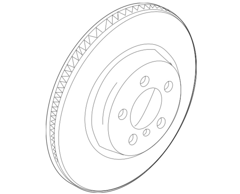 BMW Rear Brake Disc Rotor – 34-21-6-775-289 – For BMW 535i GT & More 2010-2019
